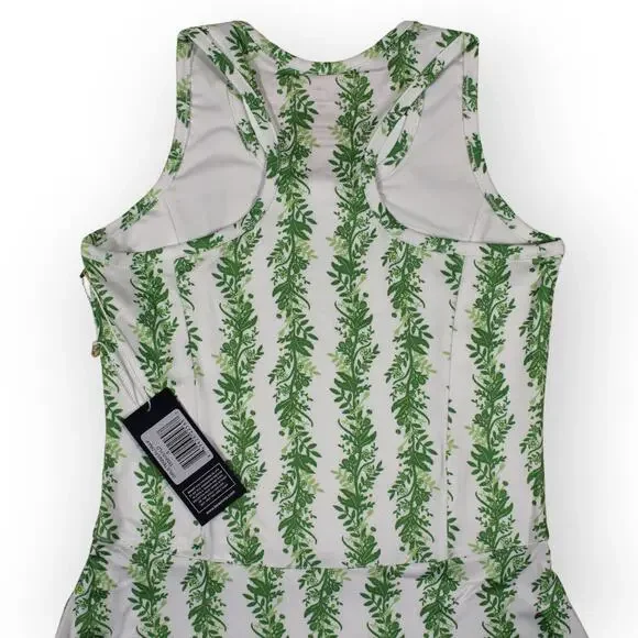 BOAST USA Girls Small Tennis Flora P Dress White Green Racerback Mini NWT - Picture 9 of 16